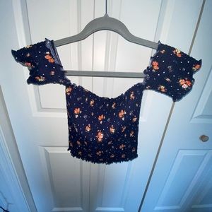 Blue Floral Top